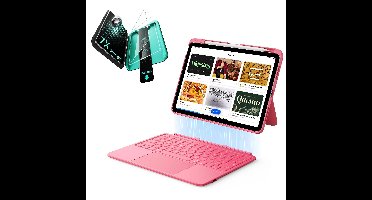 iPad 10th Gen Flex Keyboard Case (Detachable) Protection Bundle - US Layout-Pink
