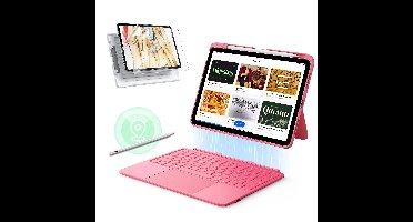 iPad 10th Gen Flex Keyboard Case (Detachable) Transformation Bundle - US Layout-Pink