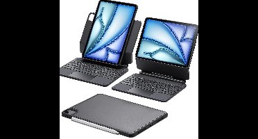 iPad Air 11" (2025) Rebound Magnetische Tastatur Hülle 360 - DE Layout-Black