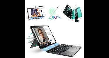 iPad Air 11″ (M3) 2025 Bundle: Shift Tastaturhülle, Geo Digitalstift & Displayschutz - DE Layout - Dark Gray