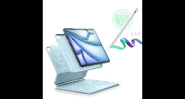 iPad Air 11" (M4) 2026 Bundle Rebound Magnetic Keyboard Case 360 & Digital Pencil-US Layout-Blue