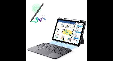 iPad Air 11” (M3) 2025 Flex Keyboard Case (Detachable) With Geo Pencil Bundle- US Layout Dark Gray With Black Pencil