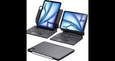 iPad Air 11" (M4) 2026 Rebound Magnetic Keyboard Case 360 - US Layout-Black