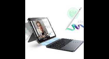 iPad Air 11” (M4) 2026 Shift Keyboard Case (Detachable) with Geo Digital Pencil Bundle -US Layout-Dark Gray