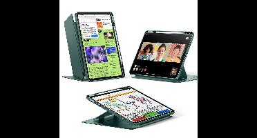 iPad Air 13" (2024) Flip Magnetic Case with Pencil Holder - Green