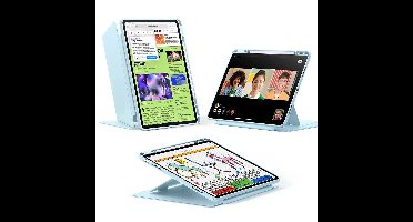 iPad Air 13" (2024) Flip Magnetic Case with Pencil Holder - Sky Blue