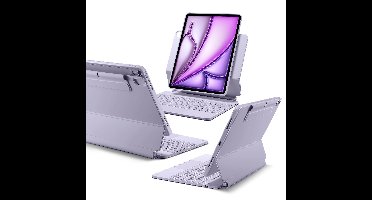 iPad Air 13" (M4) 2026 Rebound Magnetic Keyboard Case 360 - US Layout-Purple