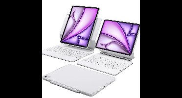 iPad Air 13" (M4) 2026 Rebound Magnetic Keyboard Case 360 - US Layout-White