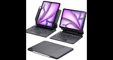 iPad Air 13" (M4) 2026 Rebound Magnetic Keyboard Case 360 - US Layout-Black