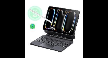 iPad Pro 11'' (2024) Rebound magnetische Tastaturhülle 360 Pencil Bundle - DE Layout-Anthrazit