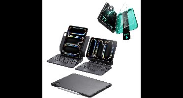 iPad Pro 11ʺ (2025) Bundle Rebound Magnetic Keyboard Case 360 & Armorite Screen Protectors - US Layout-Black