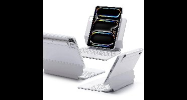 iPad Pro 11" (2024) Rebound Magnetische Tastatur Hülle 360 - DE Layout-Weiß