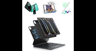 iPad Pro 11ʺ (2024) Rebound Magnetic Keyboard Case 360 Transformation Bundle - US Layout-Black