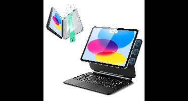 iPad 11" (A16, 2025) Rebound Magnetic Keyboard Case Protection Bundle-US Layout-Black