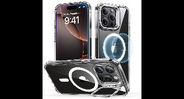 iPhone 16 Pro Classic Hybrid Case with Stash Stand (HaloLock) - Clear
