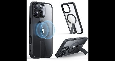 iPhone 16 Pro Max Boost Flickstand Case (HaloLock) - Clear Black