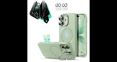 iPhone 17 Cloud Soft Magnetic Case (Camera Control, Stash Stand) Armorite Privacy Protection Bundle - Sage Green