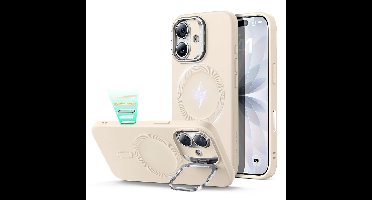 iPhone 17 Cloud Soft Magnetic Case (Camera Control, Stash Stand) - Light Tan