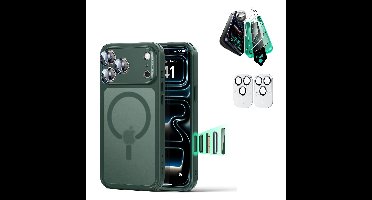 iPhone 17 Pro Bundle Classic Hybrid Magnetic Case (Camera Control) and Armorite Screen Protector - Frosted Green