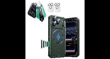 iPhone 17 Pro Bundle Cyber Tough Magnetic Case (Camera Control) and Armorite Screen Protector - Olive Green