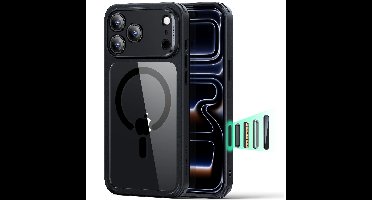 iPhone 17 Pro Classic Hybrid Magnetic Case (Camera Control) - Clear Black