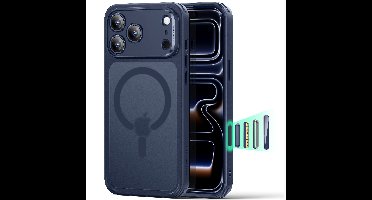 iPhone 17 Pro Classic Hybrid Magnetic Case (Camera Control) - Frosted Blue