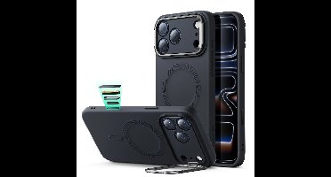 iPhone 17 Pro Cloud Soft Magnetic Case (Camera Control, Stash Stand) - Black