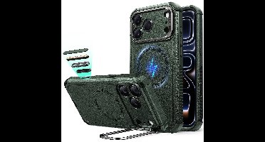 iPhone 17 Pro Cyber Tough Magnetic Case (Camera Control, Stash Stand) - Olive Green