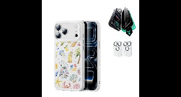 iPhone 17 Pro Max Bundle Classic Hybrid Magnetic Case (Camera Control) and Armorite Privacy Screen Protector - Coastal Summer