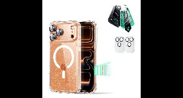 iPhone 17 Pro Max Bundle Classic Hybrid Magnetic Case (Camera Control) and Armorite Screen Protector - Clear Shimmer