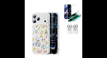 iPhone 17 Pro Max Bundle Classic Hybrid Magnetic Case (Camera Control) and Armorite Screen Protector - Coastal Summer