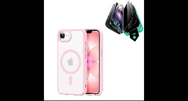 iPhone 17e Bundle Classic Hybrid Magnetic Case & Armorite® Privacy Screen Protector - Frosted Bubblegum Pink