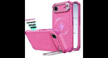 iPhone Air Cyber Tough Magnetic Case (Camera Control, Stash Stand) - Rosy Pink