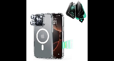 iPhone 16 Pro Classic Hybrid Magnetic Case (Camera Control) & Privacy Screen Protector Bundle - Frosted Clear