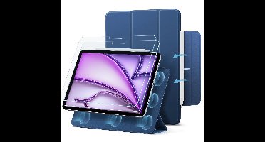 iPad Air 13" (2024) Rebound Magnetic Protection Bundle - Navy Blue