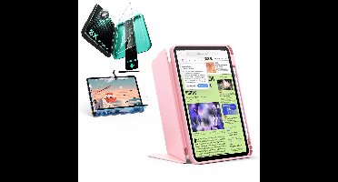 iPad 11" (A16, 2025) Flip Transformation Bundle - Pink