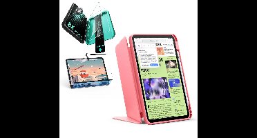 iPad 11" (A16, 2025) Flip Transformation Bundle - Red