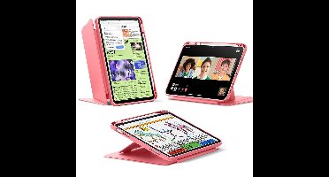 iPad 11" (A16, 2025) Flip Magnetic Case with Pencil Holder - Red