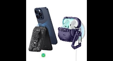 Cyber FlickLock Everyday-Carry Bundle for AirPods 4 - Dark Purple