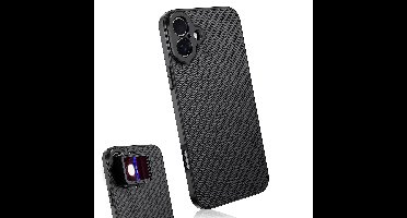MOJOGEAR 17mm lens case voor iPhone 16 Plus - Carbon