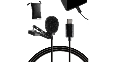 MOJOGEAR Speldmicrofoon USB-C voor smartphone en tablet - 1,5 meter