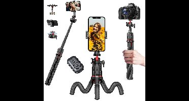 MOJOGEAR MG-TS1 Flexibel Selfie Stick Statief met Bluetooth Remote