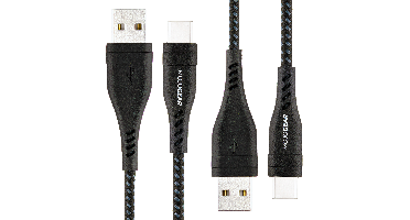 2x MOJOGEAR USB-C naar USB kabel Extra Sterk [DUOPACK]