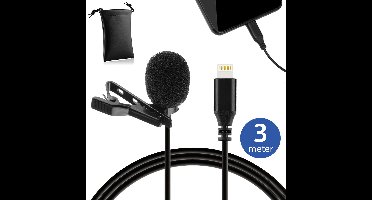 MOJOGEAR Speldmicrofoon met Lightning-aansluiting voor iPhone en iPad - 3 meter