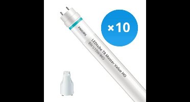 Voordeelpak 10x Philips LED Buis T8 MASTER Value (EM/Mains) High Output 8W 1050lm - 865 Daglicht | 60cm - Vervangt 18W