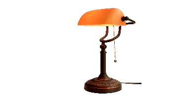 AmberGlow Vintage Mat Oranjeglas Tafellamp