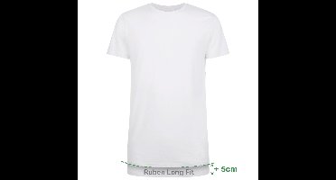 Long Fit T-Shirts Ruben ronde hals (2-pack) - Wit