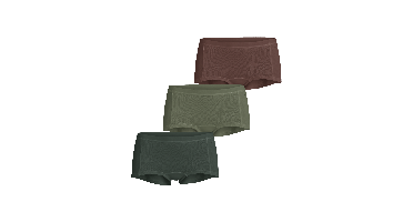 Björn Borg - Dames - Minishort Core 3-Pack - Bruin/Groen - Maat XL