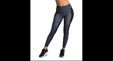 Björn Borg - Dames - Borg High Waist Block Tights - Blauw/Grijs/Multicolour - Maat 38