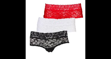 Björn Borg - Dames - Hotpants Solid 3-Pack - Multicolour/Roze/Wit/Zwart - Maat L